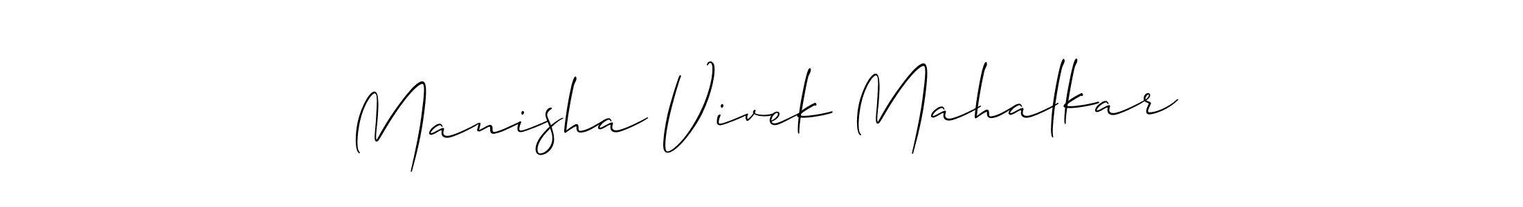 How to make Manisha Vivek Mahalkar signature? Allison_Script is a professional autograph style. Create handwritten signature for Manisha Vivek Mahalkar name. Manisha Vivek Mahalkar signature style 2 images and pictures png
