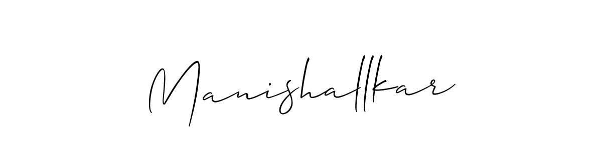 The best way (Allison_Script) to make a short signature is to pick only two or three words in your name. The name Manishallkar include a total of six letters. For converting this name. Manishallkar signature style 2 images and pictures png
