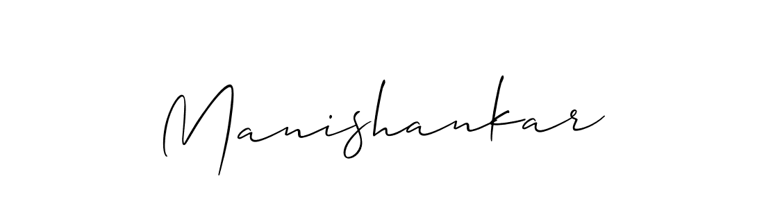 Use a signature maker to create a handwritten signature online. With this signature software, you can design (Allison_Script) your own signature for name Manishankar. Manishankar signature style 2 images and pictures png