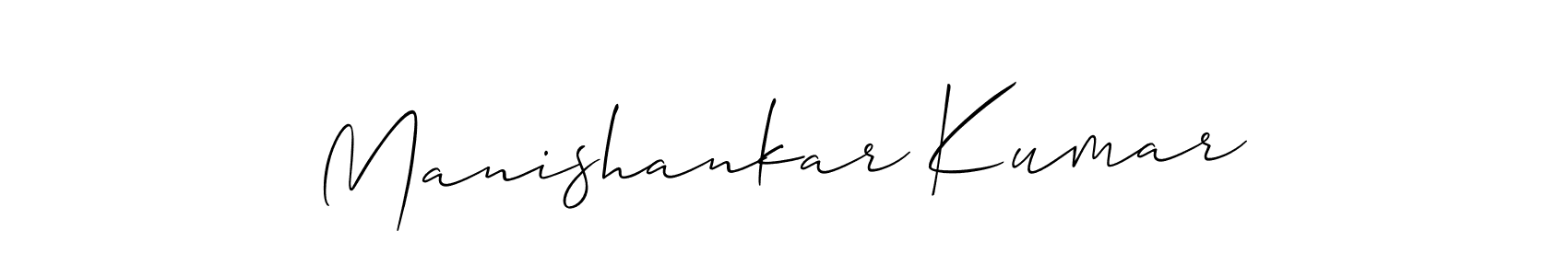 This is the best signature style for the Manishankar Kumar name. Also you like these signature font (Allison_Script). Mix name signature. Manishankar Kumar signature style 2 images and pictures png