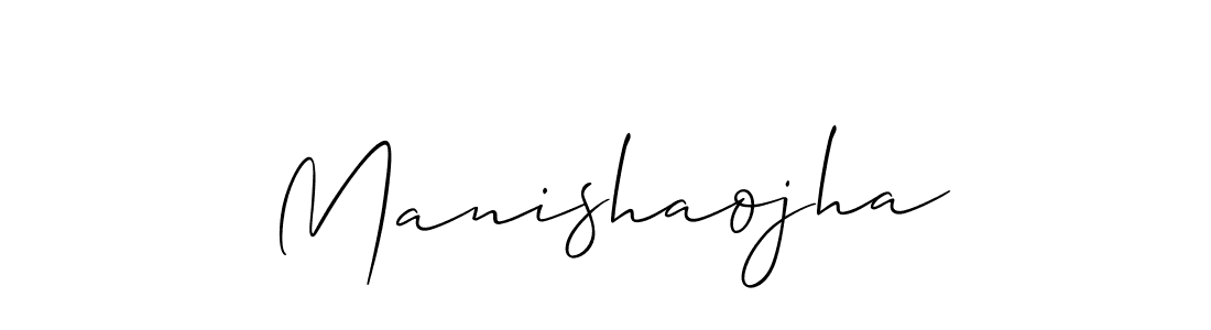 How to Draw Manishaojha signature style? Allison_Script is a latest design signature styles for name Manishaojha. Manishaojha signature style 2 images and pictures png