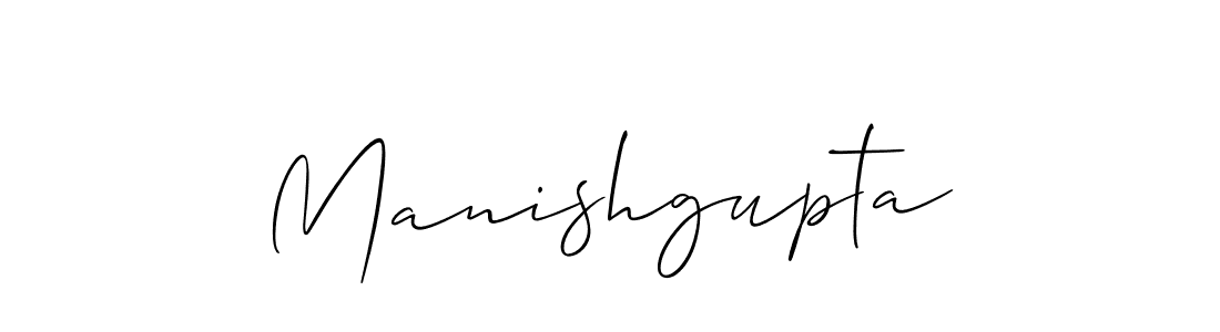 How to make Manishgupta signature? Allison_Script is a professional autograph style. Create handwritten signature for Manishgupta name. Manishgupta signature style 2 images and pictures png