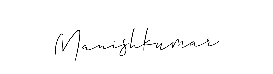 How to Draw Manishkumar signature style? Allison_Script is a latest design signature styles for name Manishkumar. Manishkumar signature style 2 images and pictures png