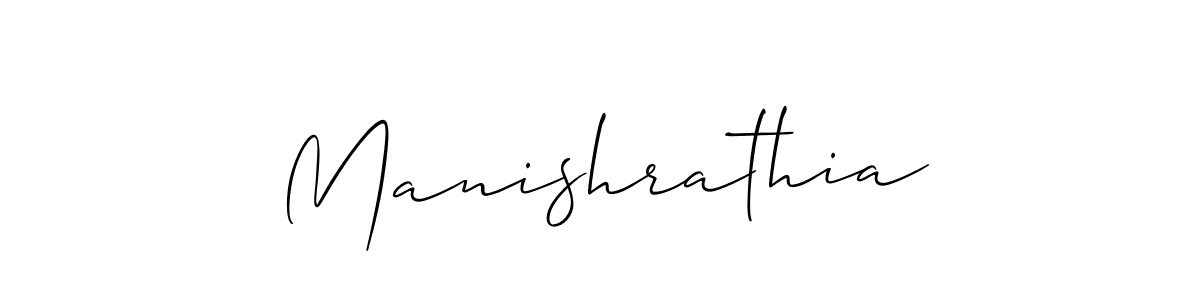 Use a signature maker to create a handwritten signature online. With this signature software, you can design (Allison_Script) your own signature for name Manishrathia. Manishrathia signature style 2 images and pictures png