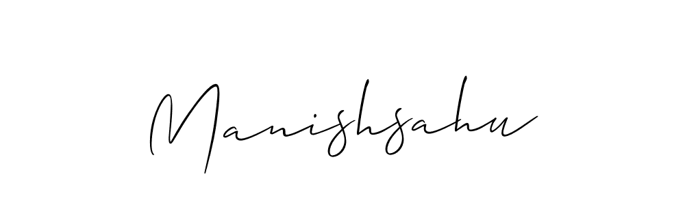 Make a beautiful signature design for name Manishsahu. With this signature (Allison_Script) style, you can create a handwritten signature for free. Manishsahu signature style 2 images and pictures png