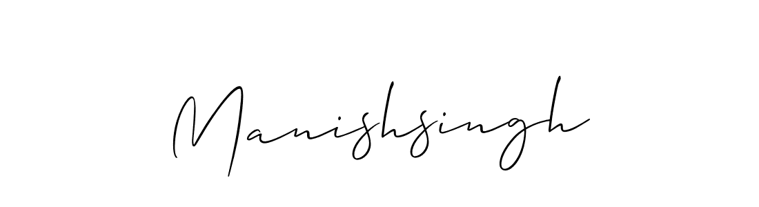 The best way (Allison_Script) to make a short signature is to pick only two or three words in your name. The name Manishsingh include a total of six letters. For converting this name. Manishsingh signature style 2 images and pictures png