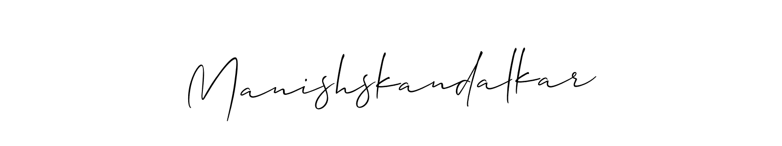 Make a beautiful signature design for name Manishskandalkar. With this signature (Allison_Script) style, you can create a handwritten signature for free. Manishskandalkar signature style 2 images and pictures png