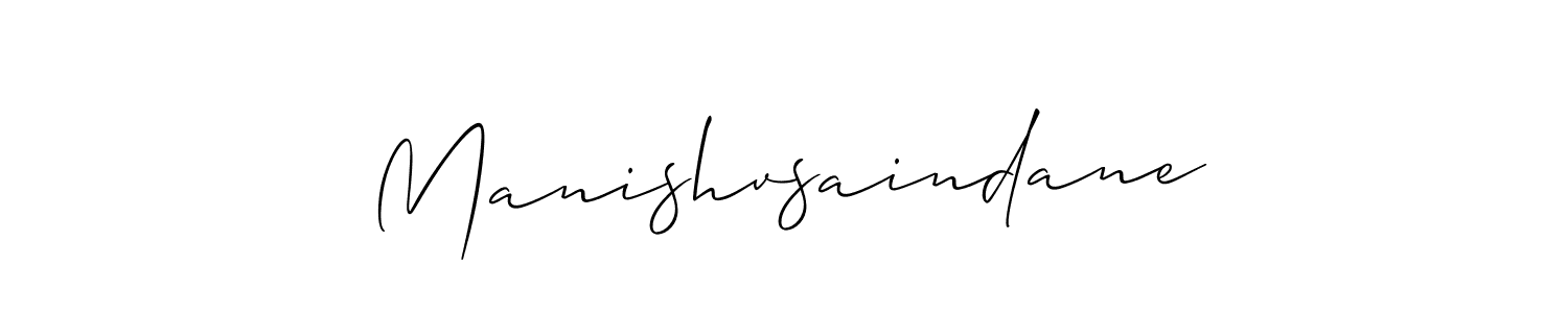 Allison_Script is a professional signature style that is perfect for those who want to add a touch of class to their signature. It is also a great choice for those who want to make their signature more unique. Get Manishvsaindane name to fancy signature for free. Manishvsaindane signature style 2 images and pictures png