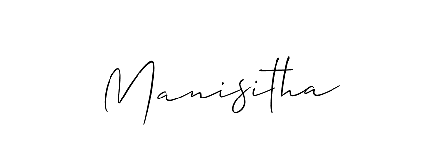 Make a short Manisitha signature style. Manage your documents anywhere anytime using Allison_Script. Create and add eSignatures, submit forms, share and send files easily. Manisitha signature style 2 images and pictures png