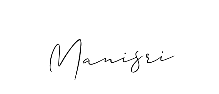 Design your own signature with our free online signature maker. With this signature software, you can create a handwritten (Allison_Script) signature for name Manisri. Manisri signature style 2 images and pictures png