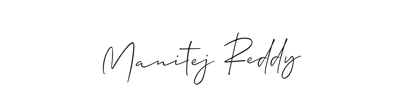 Similarly Allison_Script is the best handwritten signature design. Signature creator online .You can use it as an online autograph creator for name Manitej Reddy. Manitej Reddy signature style 2 images and pictures png