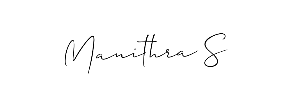 How to make Manithra S signature? Allison_Script is a professional autograph style. Create handwritten signature for Manithra S name. Manithra S signature style 2 images and pictures png