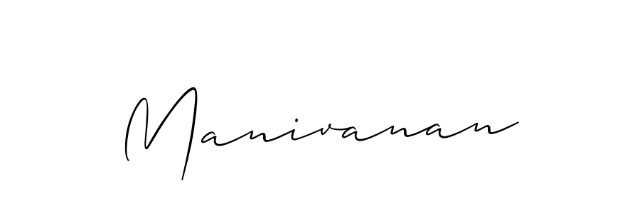 How to make Manivanan name signature. Use Allison_Script style for creating short signs online. This is the latest handwritten sign. Manivanan signature style 2 images and pictures png