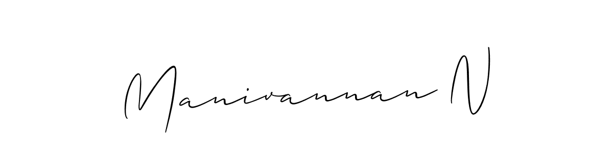 It looks lik you need a new signature style for name Manivannan N. Design unique handwritten (Allison_Script) signature with our free signature maker in just a few clicks. Manivannan N signature style 2 images and pictures png