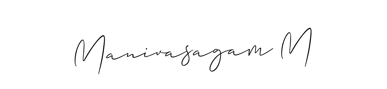Similarly Allison_Script is the best handwritten signature design. Signature creator online .You can use it as an online autograph creator for name Manivasagam M. Manivasagam M signature style 2 images and pictures png