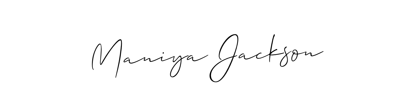 You should practise on your own different ways (Allison_Script) to write your name (Maniya Jackson) in signature. don't let someone else do it for you. Maniya Jackson signature style 2 images and pictures png