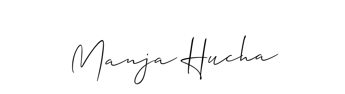 Use a signature maker to create a handwritten signature online. With this signature software, you can design (Allison_Script) your own signature for name Manja Hucha. Manja Hucha signature style 2 images and pictures png