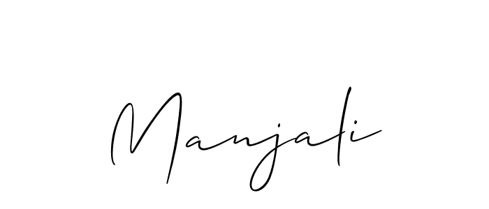 Design your own signature with our free online signature maker. With this signature software, you can create a handwritten (Allison_Script) signature for name Manjali. Manjali signature style 2 images and pictures png