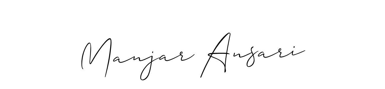 Also You can easily find your signature by using the search form. We will create Manjar Ansari name handwritten signature images for you free of cost using Allison_Script sign style. Manjar Ansari signature style 2 images and pictures png