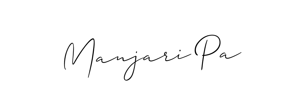How to Draw Manjari Pa signature style? Allison_Script is a latest design signature styles for name Manjari Pa. Manjari Pa signature style 2 images and pictures png