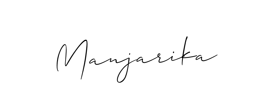 Create a beautiful signature design for name Manjarika. With this signature (Allison_Script) fonts, you can make a handwritten signature for free. Manjarika signature style 2 images and pictures png