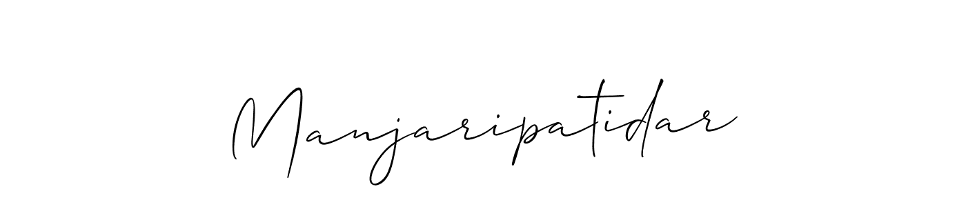 How to make Manjaripatidar name signature. Use Allison_Script style for creating short signs online. This is the latest handwritten sign. Manjaripatidar signature style 2 images and pictures png