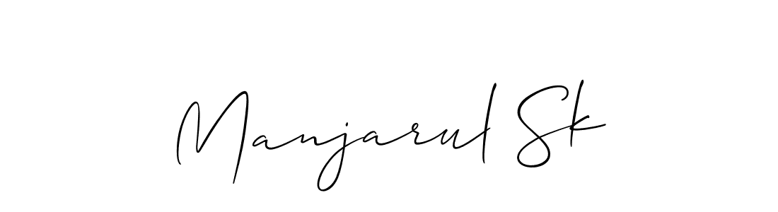 Manjarul Sk stylish signature style. Best Handwritten Sign (Allison_Script) for my name. Handwritten Signature Collection Ideas for my name Manjarul Sk. Manjarul Sk signature style 2 images and pictures png