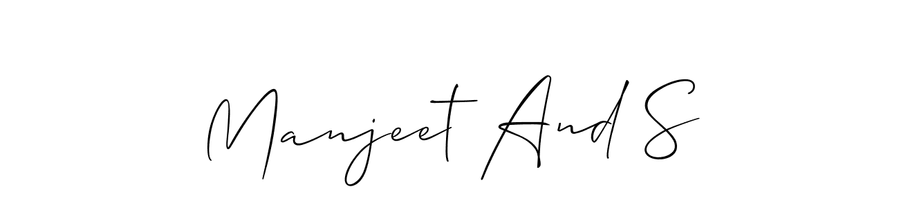 Design your own signature with our free online signature maker. With this signature software, you can create a handwritten (Allison_Script) signature for name Manjeet And S. Manjeet And S signature style 2 images and pictures png