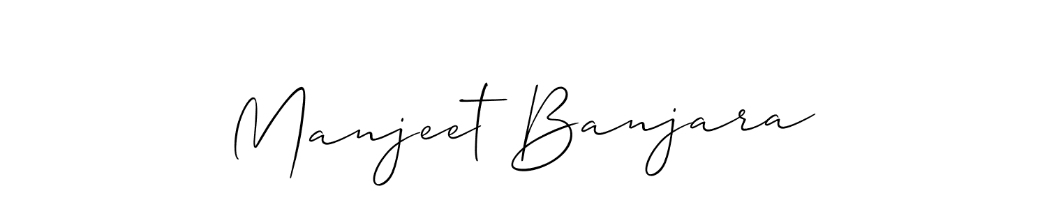 Create a beautiful signature design for name Manjeet Banjara. With this signature (Allison_Script) fonts, you can make a handwritten signature for free. Manjeet Banjara signature style 2 images and pictures png