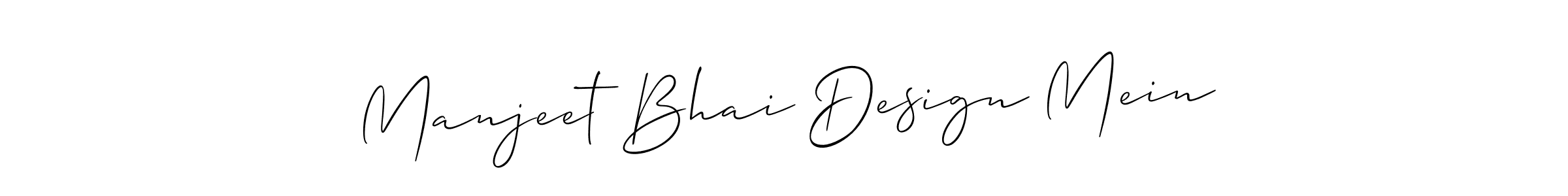 Allison_Script is a professional signature style that is perfect for those who want to add a touch of class to their signature. It is also a great choice for those who want to make their signature more unique. Get Manjeet Bhai Design Mein name to fancy signature for free. Manjeet Bhai Design Mein signature style 2 images and pictures png