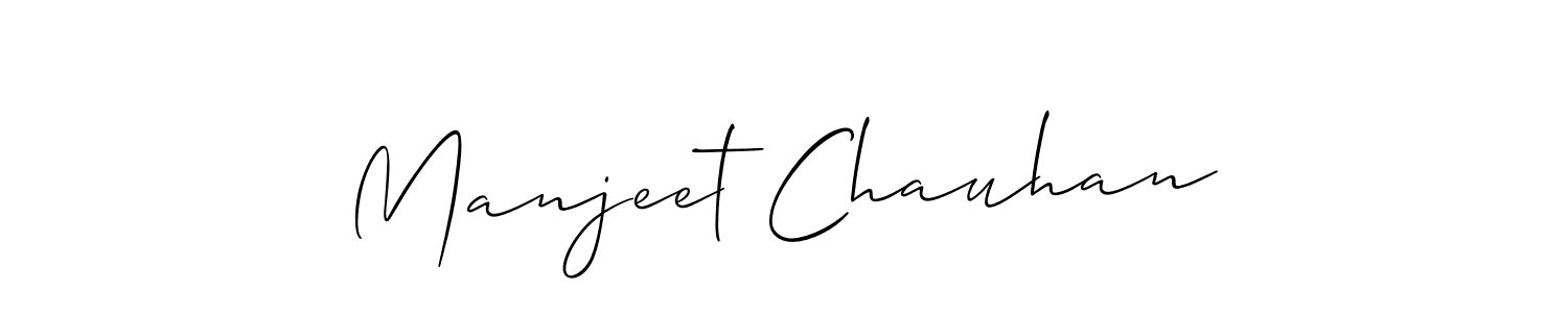 Make a beautiful signature design for name Manjeet Chauhan. With this signature (Allison_Script) style, you can create a handwritten signature for free. Manjeet Chauhan signature style 2 images and pictures png