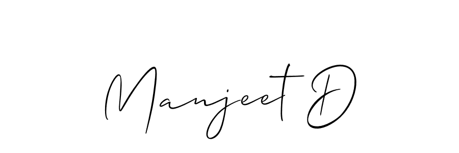Use a signature maker to create a handwritten signature online. With this signature software, you can design (Allison_Script) your own signature for name Manjeet D. Manjeet D signature style 2 images and pictures png