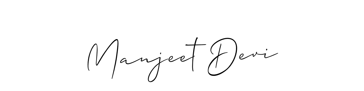 if you are searching for the best signature style for your name Manjeet Devi. so please give up your signature search. here we have designed multiple signature styles  using Allison_Script. Manjeet Devi signature style 2 images and pictures png