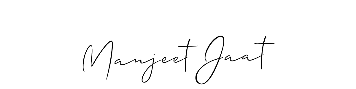 It looks lik you need a new signature style for name Manjeet Jaat. Design unique handwritten (Allison_Script) signature with our free signature maker in just a few clicks. Manjeet Jaat signature style 2 images and pictures png