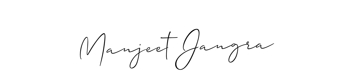 It looks lik you need a new signature style for name Manjeet Jangra. Design unique handwritten (Allison_Script) signature with our free signature maker in just a few clicks. Manjeet Jangra signature style 2 images and pictures png