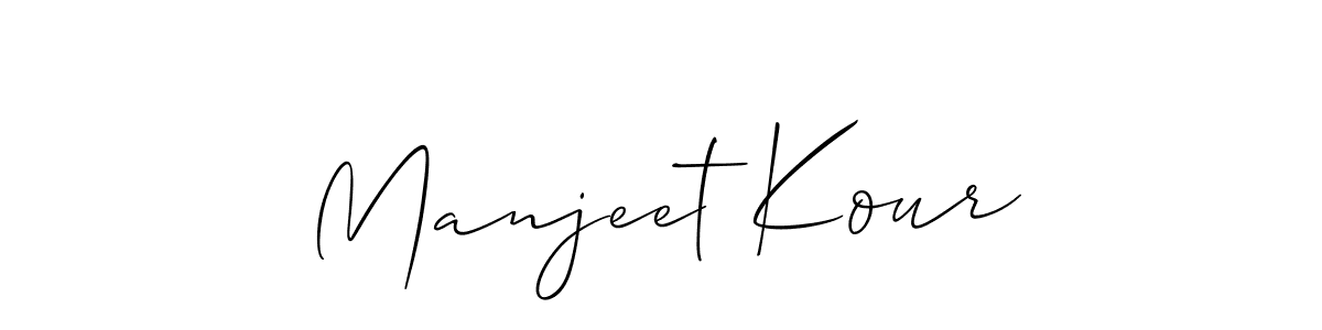 How to make Manjeet Kour name signature. Use Allison_Script style for creating short signs online. This is the latest handwritten sign. Manjeet Kour signature style 2 images and pictures png