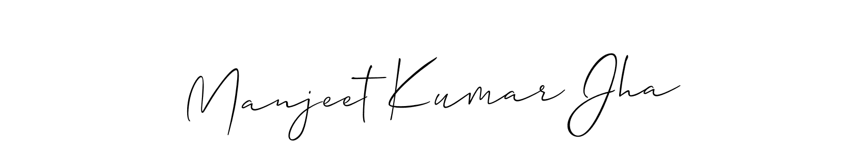 Also You can easily find your signature by using the search form. We will create Manjeet Kumar Jha name handwritten signature images for you free of cost using Allison_Script sign style. Manjeet Kumar Jha signature style 2 images and pictures png