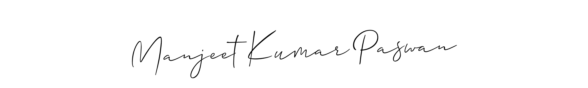 Allison_Script is a professional signature style that is perfect for those who want to add a touch of class to their signature. It is also a great choice for those who want to make their signature more unique. Get Manjeet Kumar Paswan name to fancy signature for free. Manjeet Kumar Paswan signature style 2 images and pictures png