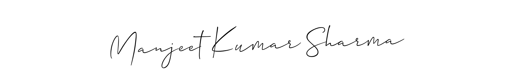Also we have Manjeet Kumar Sharma name is the best signature style. Create professional handwritten signature collection using Allison_Script autograph style. Manjeet Kumar Sharma signature style 2 images and pictures png