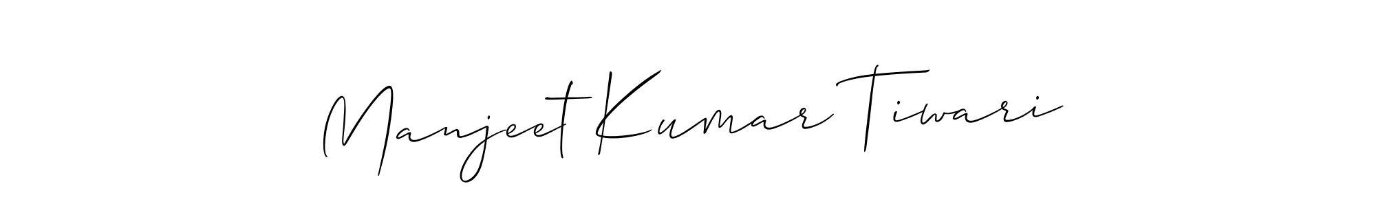 Use a signature maker to create a handwritten signature online. With this signature software, you can design (Allison_Script) your own signature for name Manjeet Kumar Tiwari. Manjeet Kumar Tiwari signature style 2 images and pictures png