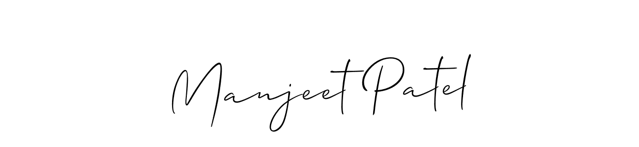 Make a beautiful signature design for name Manjeet Patel. With this signature (Allison_Script) style, you can create a handwritten signature for free. Manjeet Patel signature style 2 images and pictures png
