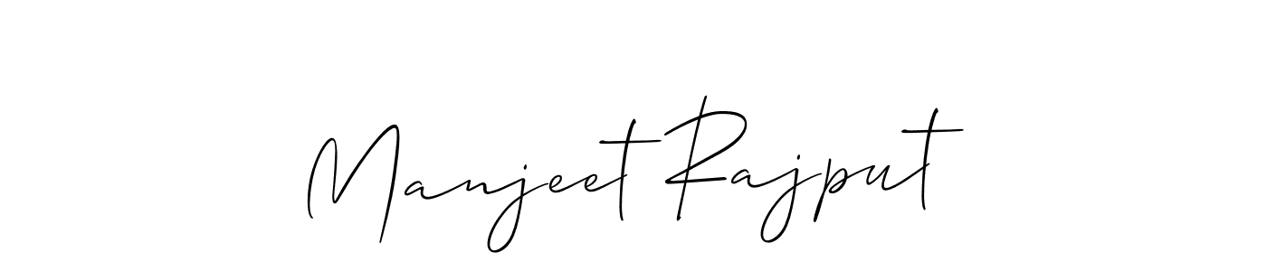 Create a beautiful signature design for name Manjeet Rajput. With this signature (Allison_Script) fonts, you can make a handwritten signature for free. Manjeet Rajput signature style 2 images and pictures png