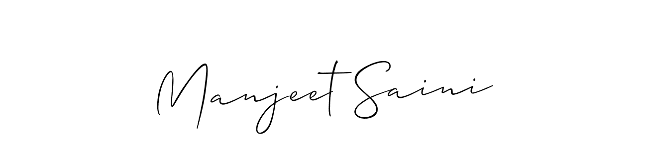You should practise on your own different ways (Allison_Script) to write your name (Manjeet Saini) in signature. don't let someone else do it for you. Manjeet Saini signature style 2 images and pictures png