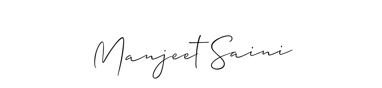 You should practise on your own different ways (Allison_Script) to write your name (Manjeet Saini) in signature. don't let someone else do it for you. Manjeet Saini signature style 2 images and pictures png