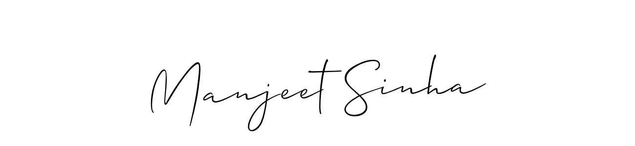 Also You can easily find your signature by using the search form. We will create Manjeet Sinha name handwritten signature images for you free of cost using Allison_Script sign style. Manjeet Sinha signature style 2 images and pictures png