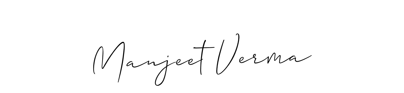 Create a beautiful signature design for name Manjeet Verma. With this signature (Allison_Script) fonts, you can make a handwritten signature for free. Manjeet Verma signature style 2 images and pictures png