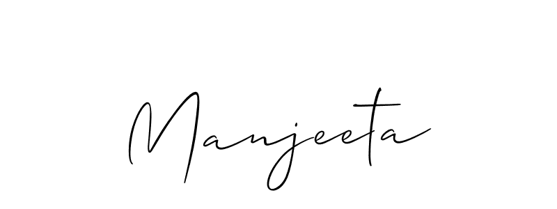 Create a beautiful signature design for name Manjeeta. With this signature (Allison_Script) fonts, you can make a handwritten signature for free. Manjeeta signature style 2 images and pictures png