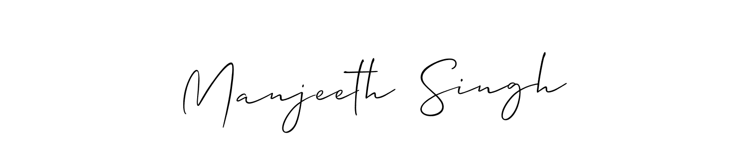 Also we have Manjeeth  Singh name is the best signature style. Create professional handwritten signature collection using Allison_Script autograph style. Manjeeth  Singh signature style 2 images and pictures png