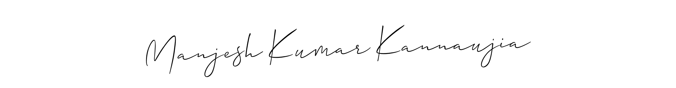 Design your own signature with our free online signature maker. With this signature software, you can create a handwritten (Allison_Script) signature for name Manjesh Kumar Kannaujia. Manjesh Kumar Kannaujia signature style 2 images and pictures png