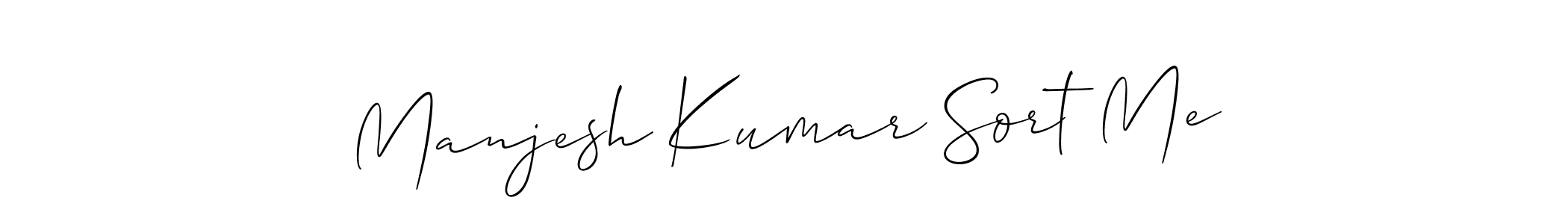 Create a beautiful signature design for name Manjesh Kumar Sort Me. With this signature (Allison_Script) fonts, you can make a handwritten signature for free. Manjesh Kumar Sort Me signature style 2 images and pictures png